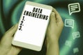 Conceptual caption Data Engineering. Business showcase data science that focuses on practical applications of data