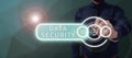 Conceptual display Data Security. Business overview Confidentiality Disk Encryption Backups Password Shielding Royalty Free Stock Photo