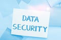 Conceptual display Data Security. Word Written on Confidentiality Disk Encryption Backups Password Shielding Royalty Free Stock Photo