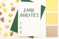 Conceptual display Email Analytics. Business idea way to break down open rate to give insights on recipient Multiple Royalty Free Stock Photo