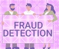 Conceptual display Fraud Detection. Internet Concept identification of actual or expected fraud to take place Three