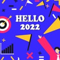 Conceptual display Hello 2022. Word for Hoping for a greatness to happen for the coming new year Successful Gentleman In