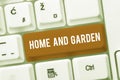 Conceptual display Home And Garden. Word for Gardening and house activities hobbies agriculture -48808