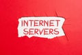 Conceptual display Internet Servers. Word Written on browsing the Internet Navigating the world wide web Royalty Free Stock Photo