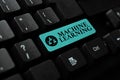 Conceptual display Machine Learning. Business concept the concept that a computer can learn new data itself Word Royalty Free Stock Photo