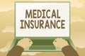 Conceptual display Medical Insurance. Business overview reimburse the insured for expenses incurred from illness Editing