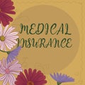 Conceptual display Medical Insurance. Conceptual photo reimburse the insured for expenses incurred from illness Text