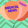 Conceptual display Medical News. Internet Concept report or noteworthy information on medical breakthrough Man Holding