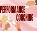 Conceptual display Performance Coaching. Conceptual photo Facilitate the Development Point out the Good and Bad Royalty Free Stock Photo