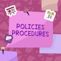 Conceptual display Policies Procedures. Internet Concept Influence Major Decisions and Actions Rules Guidelines