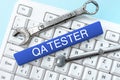 Conceptual display Qa Tester. Word Written on Quality assurance of an on going project before implementation -48972 Royalty Free Stock Photo
