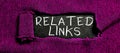 Conceptual display Related Links. Business overview Website inside a Webpage Cross reference Hotlinks Hyperlinks Royalty Free Stock Photo