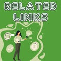 Conceptual display Related Links. Internet Concept Website inside a Webpage Cross reference Hotlinks Hyperlinks Royalty Free Stock Photo