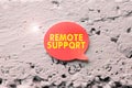 Text showing inspiration Remote Support. Business concept help end-users to solve computer problems and issues remotely Royalty Free Stock Photo