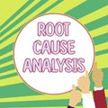 Conceptual display Root Cause Analysis. Business overview Method of Problem Solving Identify Fault or Problem Royalty Free Stock Photo