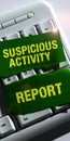 Conceptual display Suspicious Activity Report. Conceptual photo account or statement describing the danger and risk of Royalty Free Stock Photo