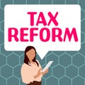 Writing displaying text Tax Reform. Business concept government policy about the collection of taxes with business