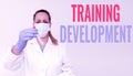 Text caption presenting Training Development. Business approach Learn and Expand skills and knowledge Program Presenting Royalty Free Stock Photo