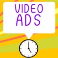 Conceptual display Video Ads. Conceptual photo Engage audience in the form of video content advertising