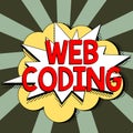 Conceptual display Web Coding. Conceptual photo work involved in developing a web site for the Internet Royalty Free Stock Photo