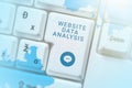 Text caption presenting Website Data Analysis. Conceptual photo analysis and report of web data for enhancing webpage Royalty Free Stock Photo
