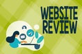 Conceptual display Website Review. Business idea Reviews that can be posted about businesses and services Abstract