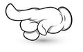 Cartoon Hand - Finger Pointing Art - Vector Illustration Royalty Free Stock Photo