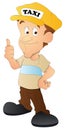 Taxi Driver - Cartoon Character - Vector Illustration Royalty Free Stock Photo