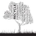 Conceptual ecology tree word cloud Royalty Free Stock Photo