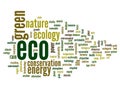 Conceptual ecology word cloud Royalty Free Stock Photo