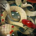 Fantastic illustration Wonderland Royalty Free Stock Photo