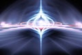 Conceptual fractal illustration of nuclear fusion, plasma reaction Royalty Free Stock Photo