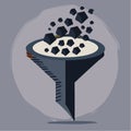 Conceptual Funnel Processing Abstract Data Cubes Royalty Free Stock Photo