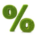 Conceptual grassed sign of percent