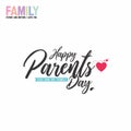 Conceptual Greeting Card Design for Happy Parents Day. FAMILY Means Father And Mother, I Love You.