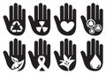 Conceptual Hand Symbols Illustration