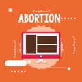 Conceptual hand writing showing Abortion. Business photo showcasing Deliberate termination of a huanalysis pregnancy Death of the Royalty Free Stock Photo