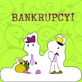 Conceptual hand writing showing Bankrupcy. Business photo showcasing Company under financial crisis goes bankrupt with