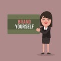 Conceptual hand writing showing Brand Yourself. Business photo showcasing Develop a unique professional identity Personal product Royalty Free Stock Photo