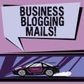 Conceptual hand writing showing Business Blogging Mails. Business photo showcasing Online journal Publicizes or Royalty Free Stock Photo