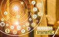 Conceptual hand writing showing Business Statistic. Business photo showcasing science of accurate and very quick decision makings