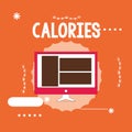 Conceptual hand writing showing Calories. Business photo showcasing Energy released by food as it is digested by the huanalysis bo