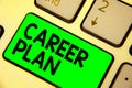 Conceptual hand writing showing Career Plan. Business photo showcasing ongoing process where you Explore your interests and abilit Royalty Free Stock Photo