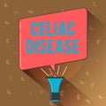Conceptual hand writing showing Celiac Disease. Business photo text Small intestine is hypersensitive to gluten Royalty Free Stock Photo