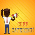 Conceptual hand writing showing Chef Catering. Business photo showcasing Provides services, food and beverages for