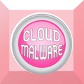 Conceptual hand writing showing Cloud Malware. Business photo text malicious software file or program harmful to a computer