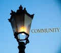 Conceptual hand writing showing Community. Business photo text Neighborhood Association State Affiliation Alliance Unity Group Lig