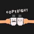 Conceptual hand writing showing Copyright. Business photo showcasing exclusive and assignable legal right given to Royalty Free Stock Photo