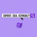 Conceptual hand writing showing Corporate Social Responsibility. Business photo showcasing Internal corporate policy and Royalty Free Stock Photo