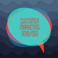 Conceptual hand writing showing Customer Marketing Analysis. Business photo showcasing evaluation of data associated with customer